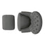 Modern grey fabric club chair and Ottoman set, stylish cushioned armchair, paired with Ottoman style - Korvel