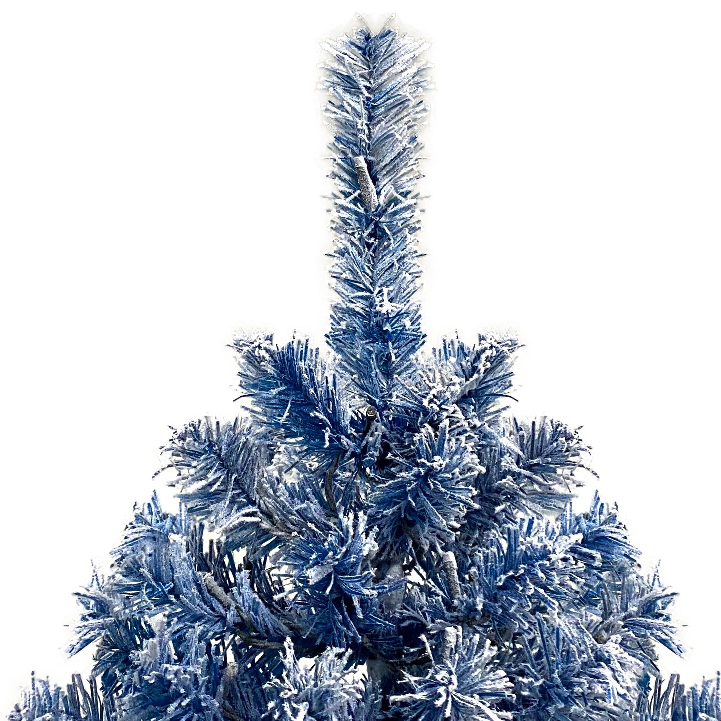 6FT pre ignited hinge chain artificial fir Christmas tree, Christmas tree snowflake flocking person with 750 Christmas branches - Korvel