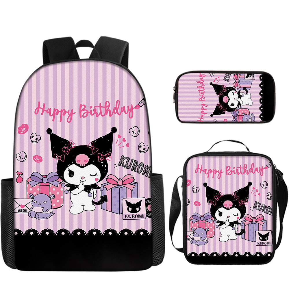 New Cartoon School Bag Printing Custom Bookbag High Quality Backpack Pencil Cases Kids Bags For Girls - Korvel