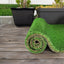 4FTX6FT outdoor artificial grass running blanket, thick and realistic fake grass roll with a pile height of 1.38 inches - Korvel