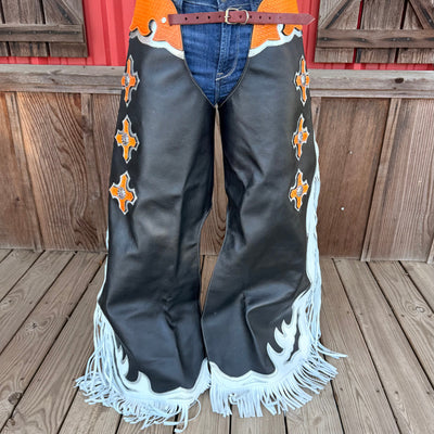Premium Adult Bull Riding Chaps - Large Size