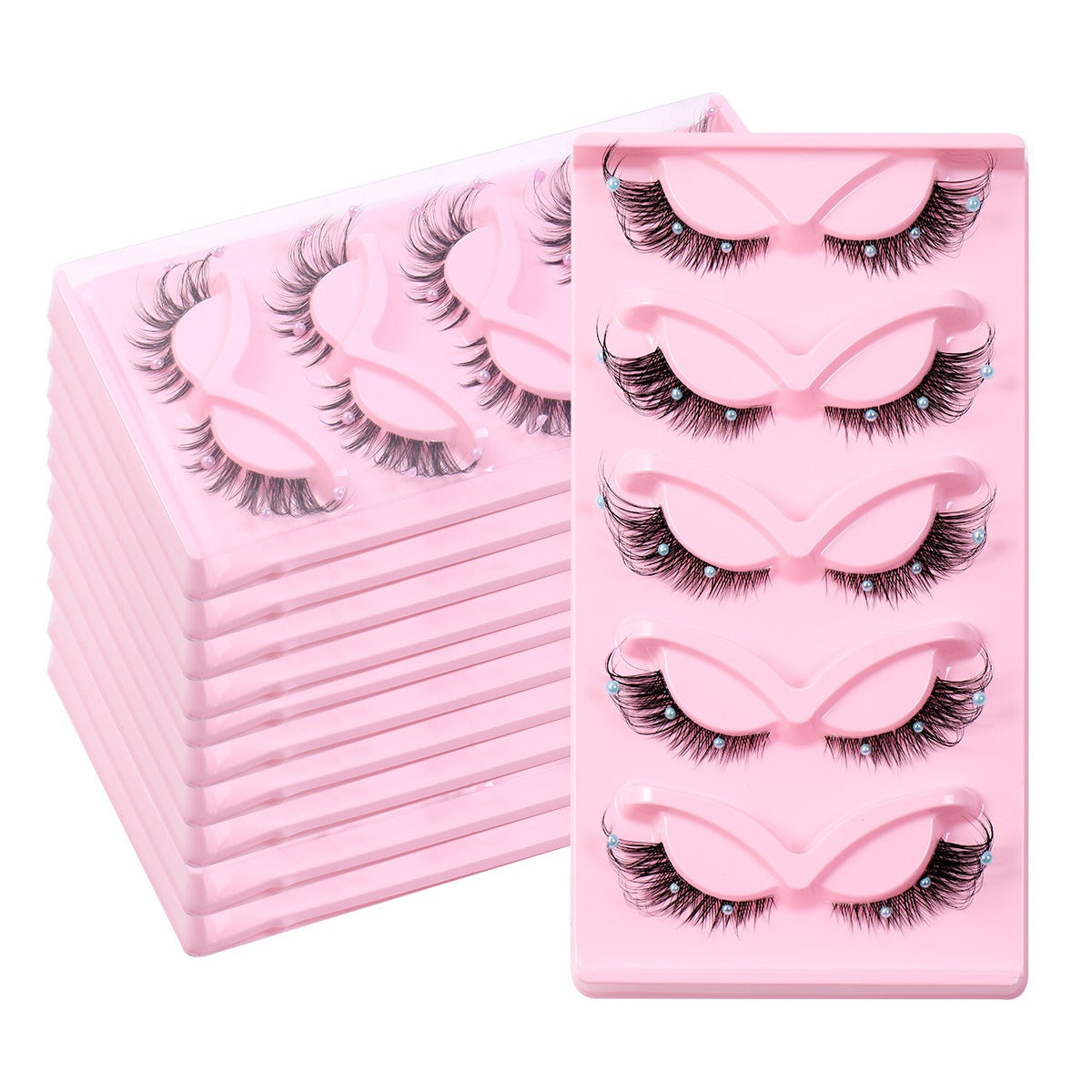 Pestañas de tira 3D con forma de ojo de gato alado Foxy - Vegan Faux Mink