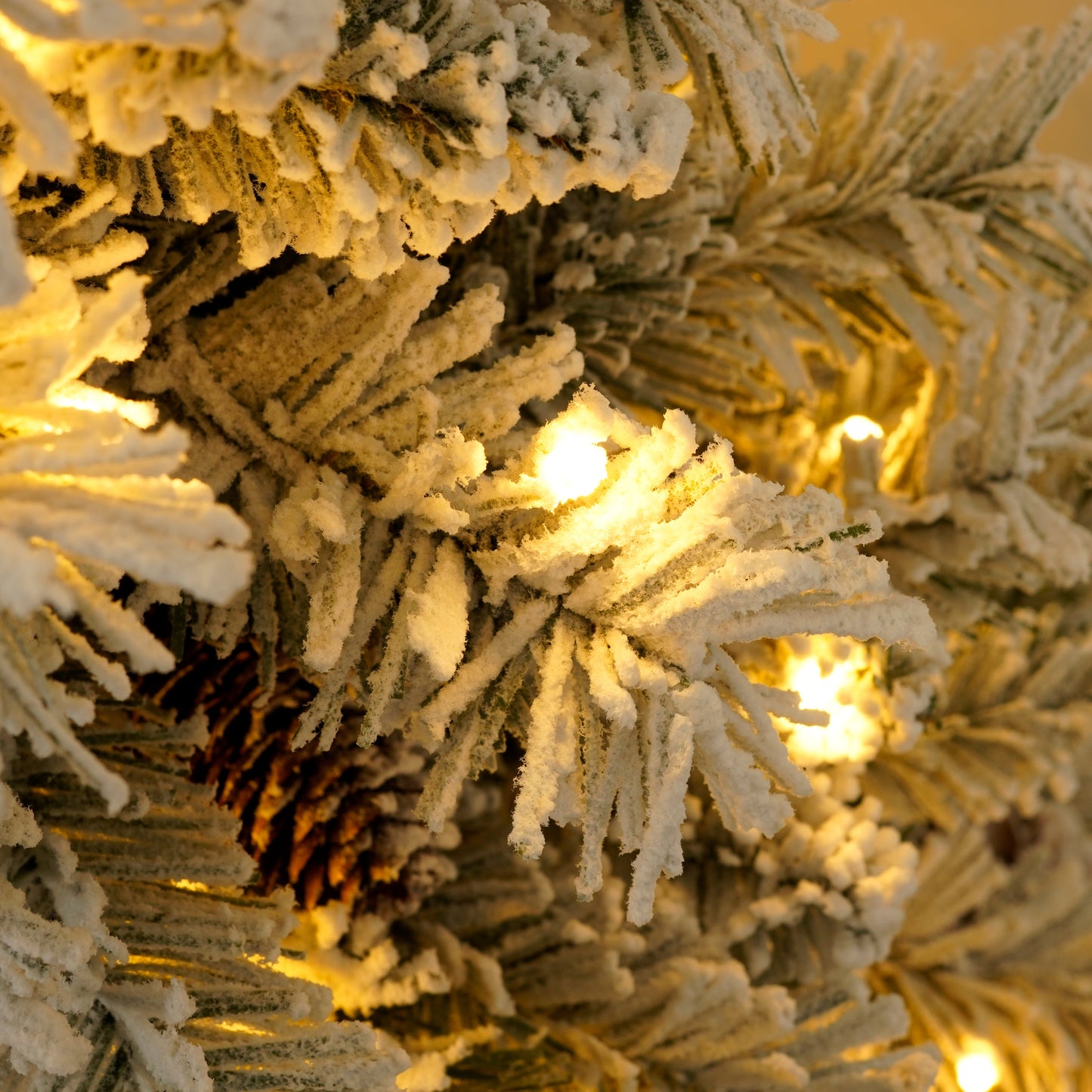 A set of 4 artificial Christmas trees, including flower garlands, flower garlands, and 2 entrance trees, with LED lights - Korvel
