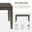 TOPMAX 6-Piece Dining Table Set with Upholstered Dining Chairs and Bench Farmhouse Style Tapered Legs Dark Gray+Beige - Korvel