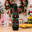 Housses de bouteille de vin tricotées festives et décorations de vacances