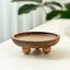 Entrance foyer storage tray aromatherapy glasses placement tray oval wooden ornament household tray - Korvel