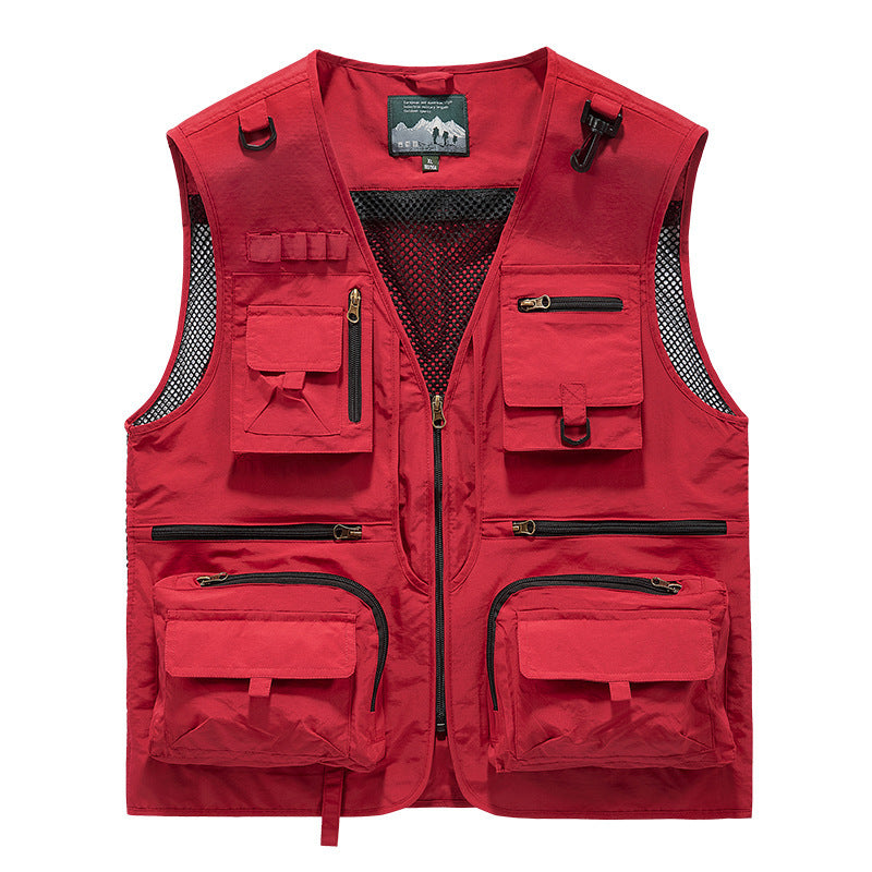 Chaleco Táctico de Verano para Hombre con 14 Bolsillos para Actividades al Aire Libre