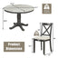 Orisfur 5 Pieces Dining Table and Chairs Set for 4 Persons Kitchen Room Solid Wood Table with 4 Chairs - Korvel