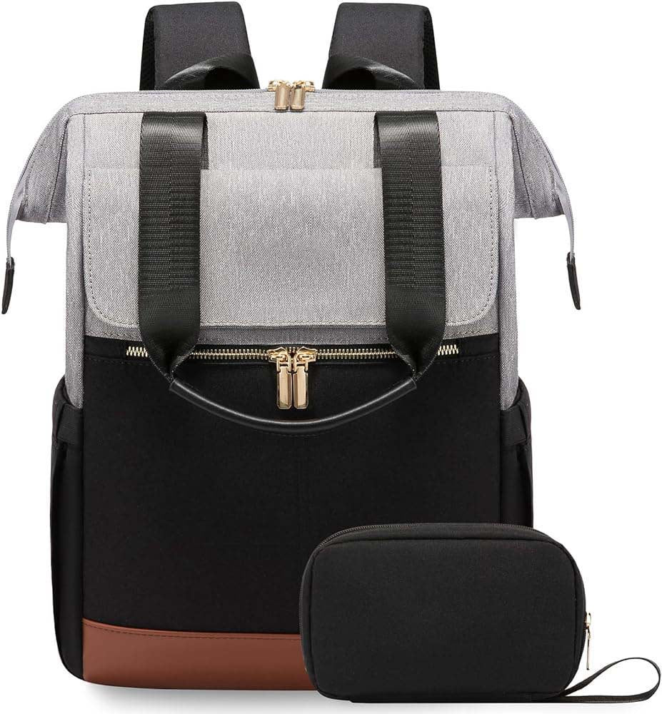 Large Capacity Contrast Color Travel Laptop Backpack