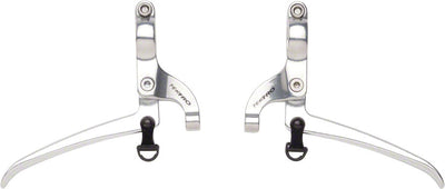 Palancas de freno Tektro FL750 plateadas para BMX y bicicletas de manillar plano
