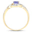 Anillo de Compromiso de Plata Esterlina con Tanzanita Genuina de 0.75 Quilates
