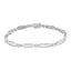 Pulsera de Tenis de Diamantes en Oro Blanco de 14K con Bezel y Eslabones Tapered