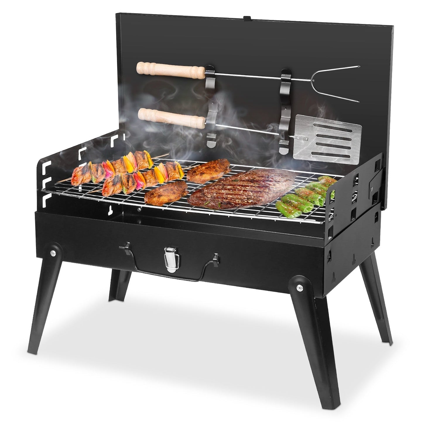 Parrilla de Carbón Portátil LJG - BBQ Compacta y Plegable