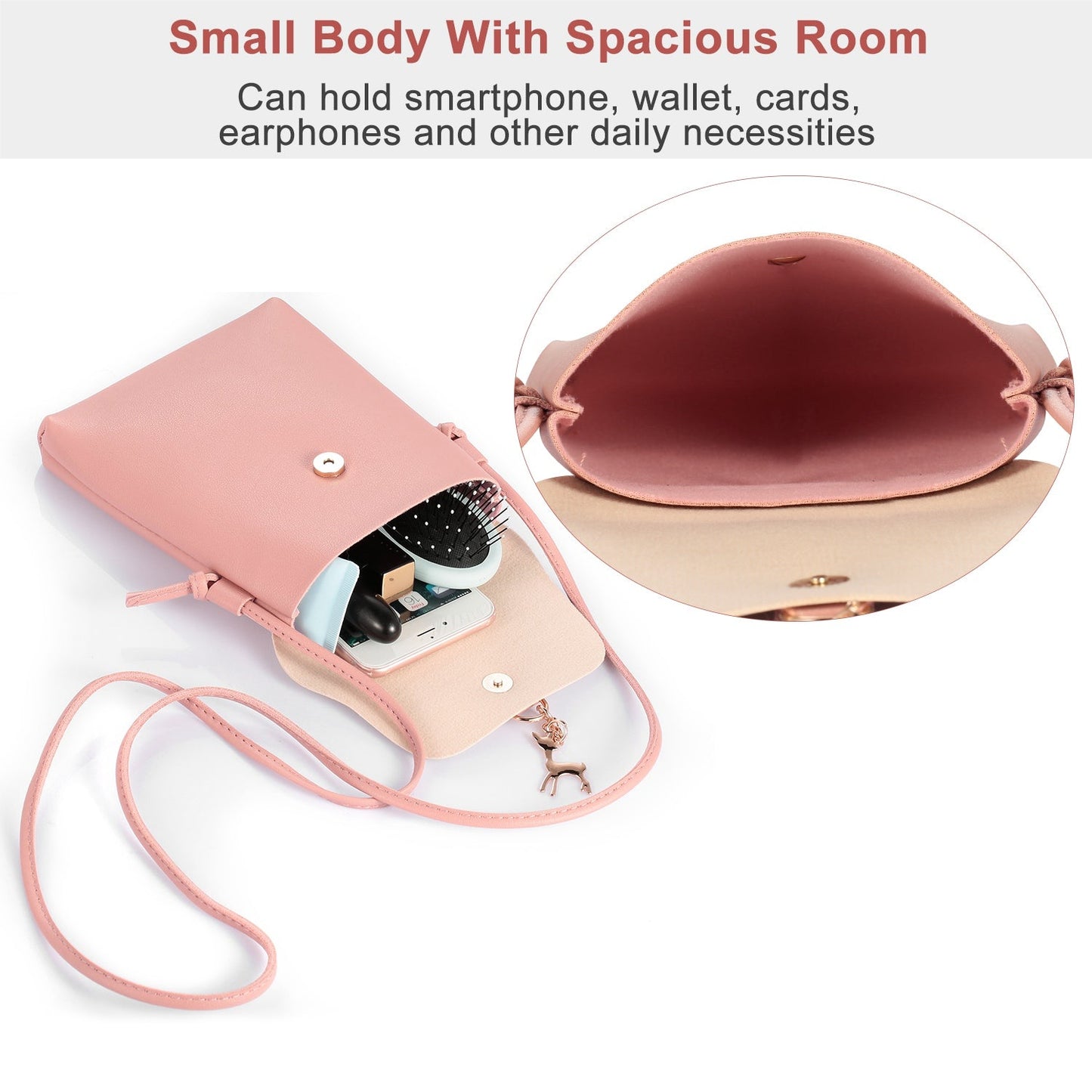 Stylish Waterproof PU Leather Crossbody Bag for Women
