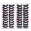 10 Pairs Of Color Mink Hair Fried Multilayer Thick Cross False Eyelashes 8D FLUFFY - Korvel