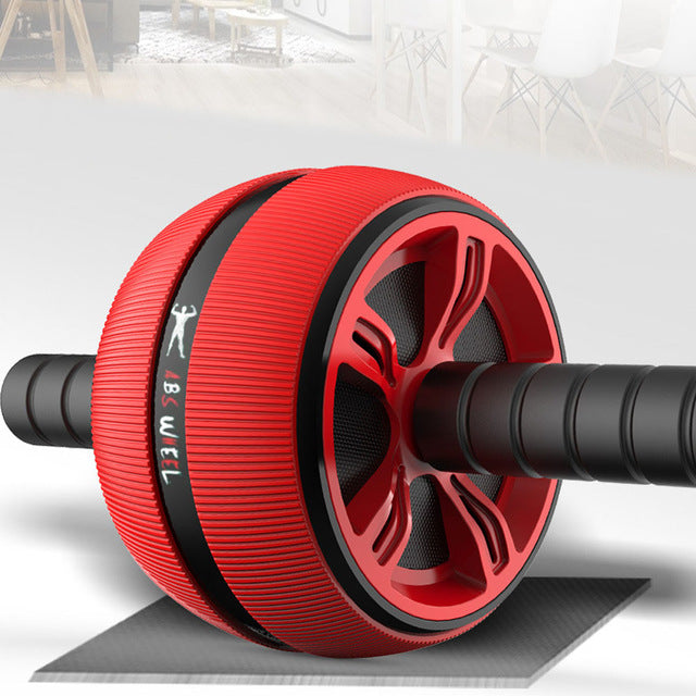 Silent TPR Abdominal Wheel Roller Trainer Fitness Equipment Gym Home Exercise Body Building Ab roller Belly Core Trainer - Korvel