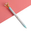 21Color Kawaii Ballpoint Pen Big Gem Metal Ball Pen With Large Diamond Blue And Black Magical Pen Fashion School Office Supplies - Korvel