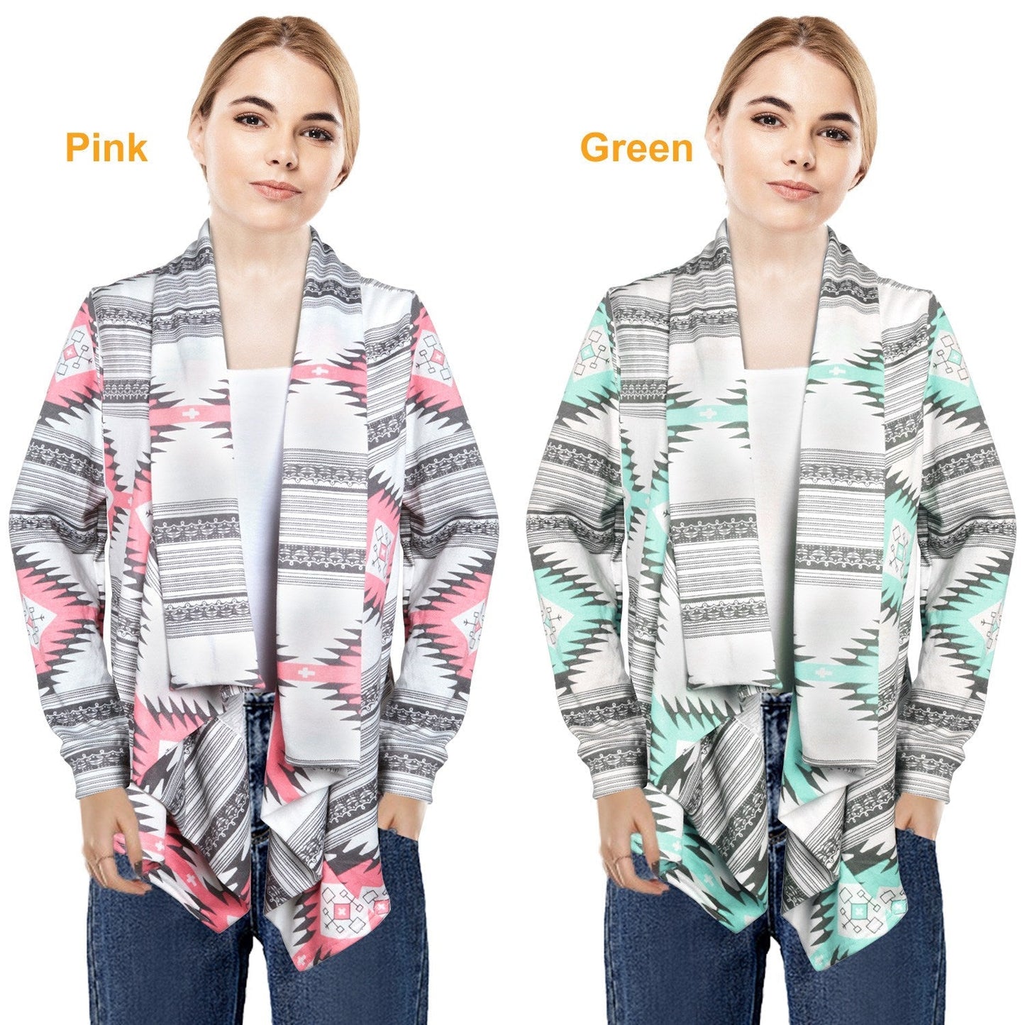 Women's Open Front Long Sleeve Cardigan - Lightweight & Breathable
