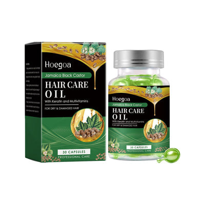 Black Castor Oil Nourishing Hair Care Capsule Hair Care Oil Gently Nourishes And Softeningly Improves Dry Hair - Korvel