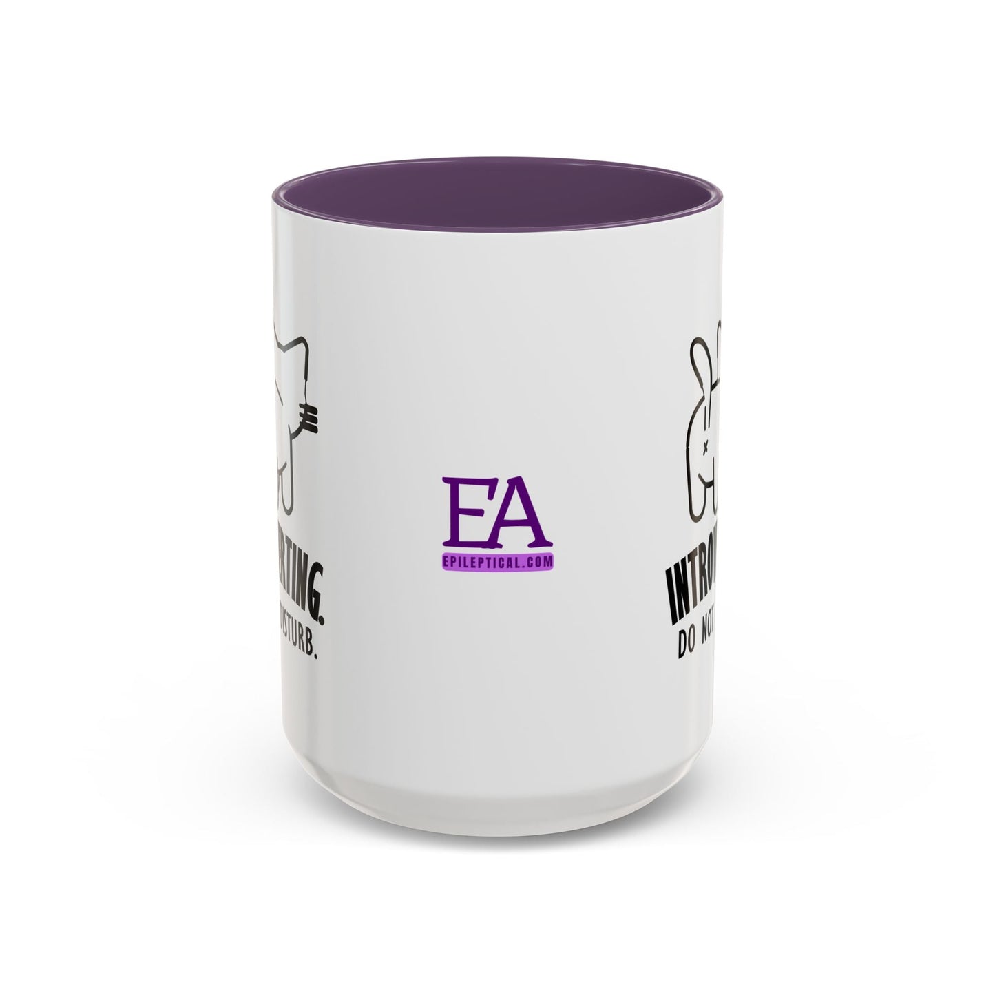 Introvertido. No molestar. Taza de café de gato en dos tonos