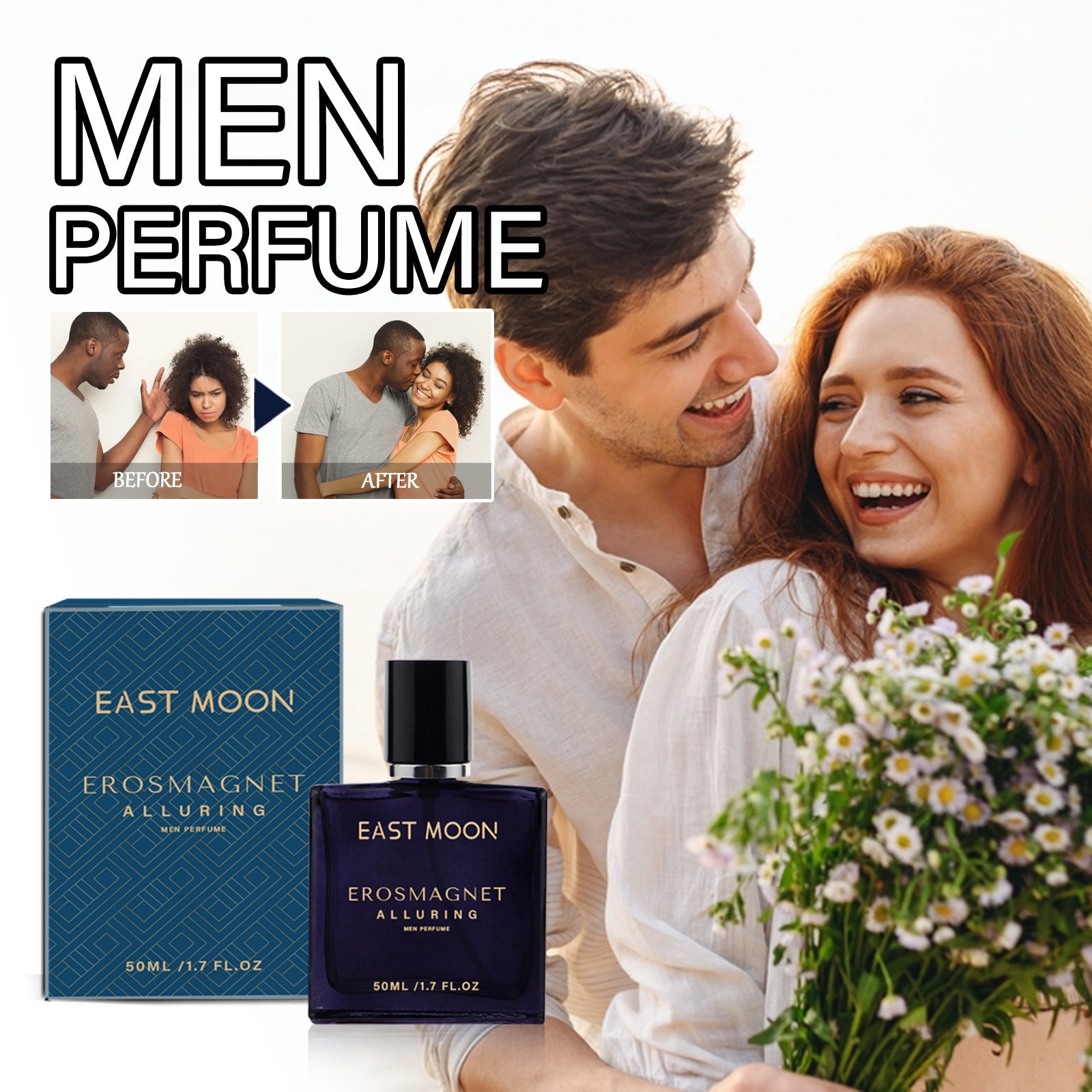 EAST MOON Men's Charm Perfume Lasting Fragrance Natural Fresh Release Charm Dating Atmosphere Perfume - Korvel