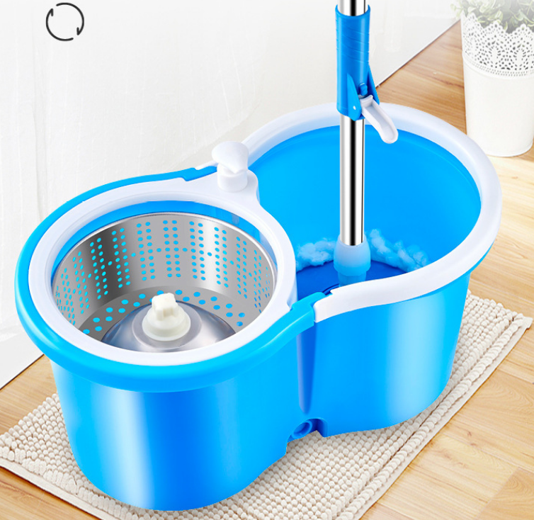 Rotating Mop Bucket Good God Mop Hand Pressure Dual Drive Automatically Mop Mop Bucket Household Mop Stainless Steel Mop - Korvel