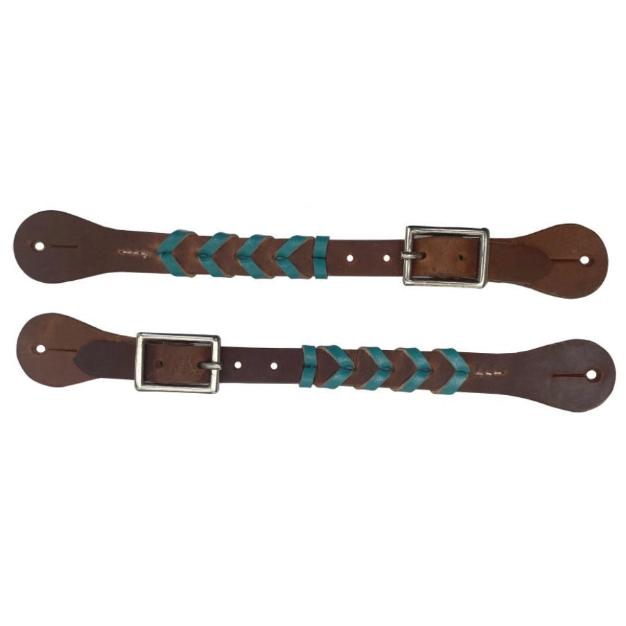 Braided Leather Spur Strap with Elegant Accents - Korvel