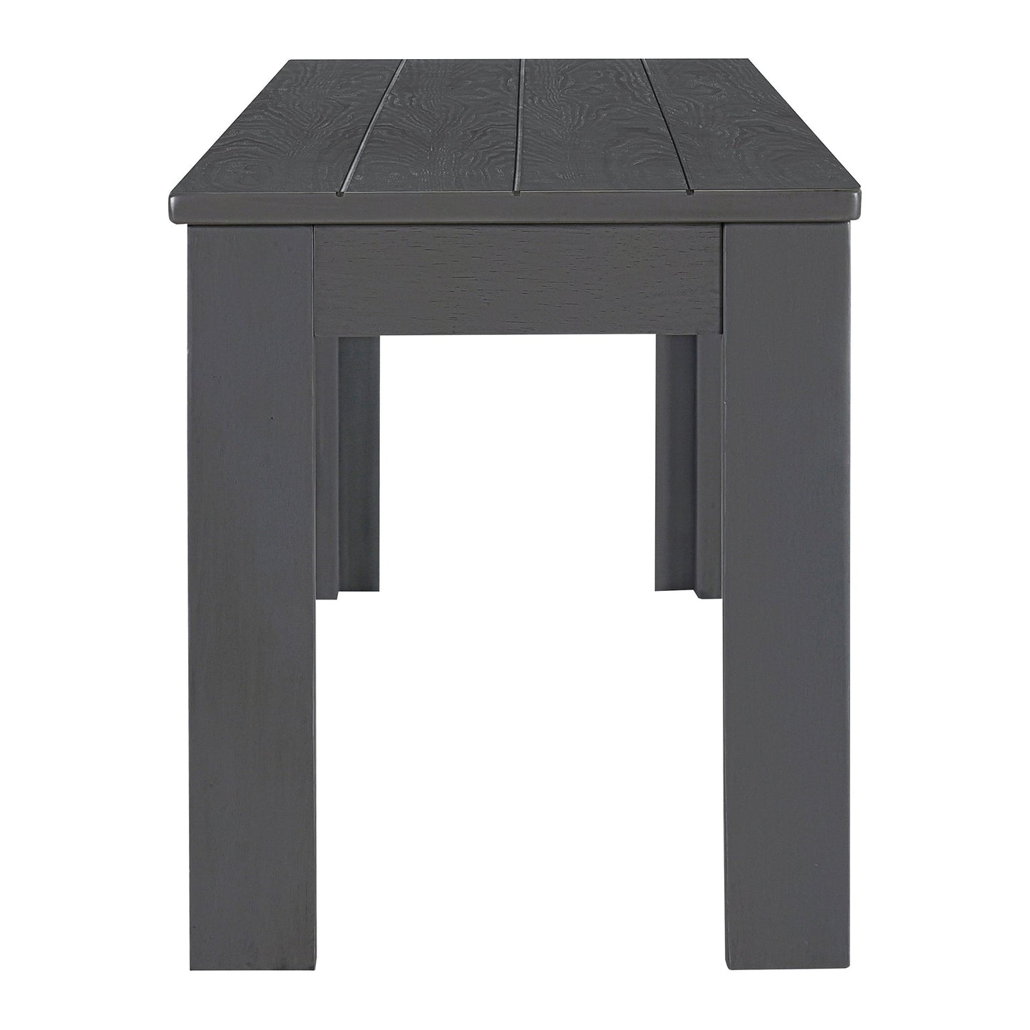 TREXM 3-piece retro cutlery set, rectangular stand table, and 2 wooden stools for 4 people (gray) - Korvel