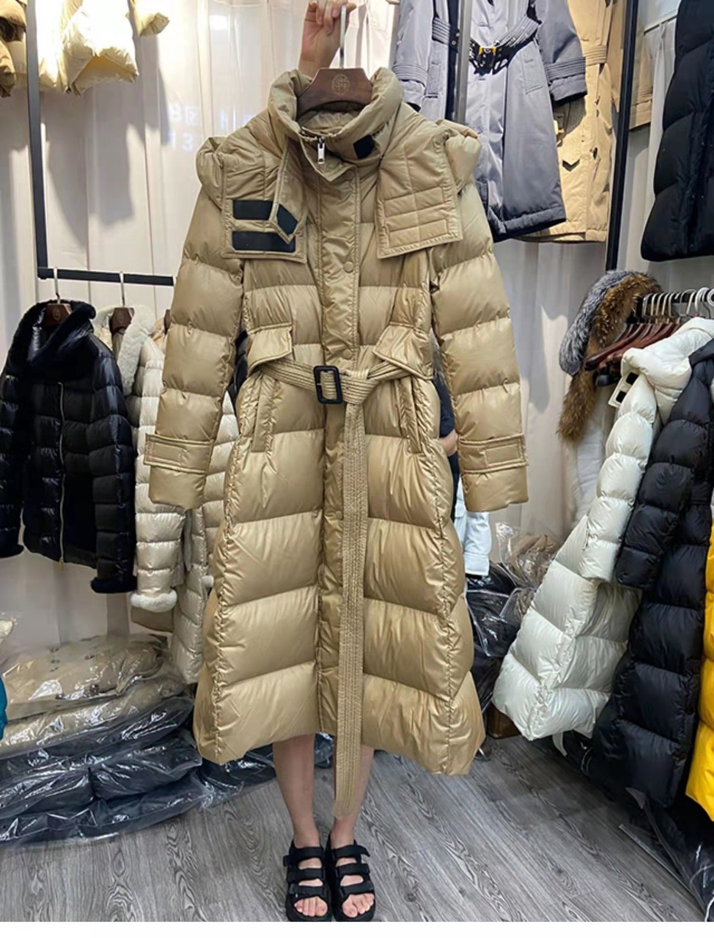 Women's Premium White Duck Down Puffer Jacket