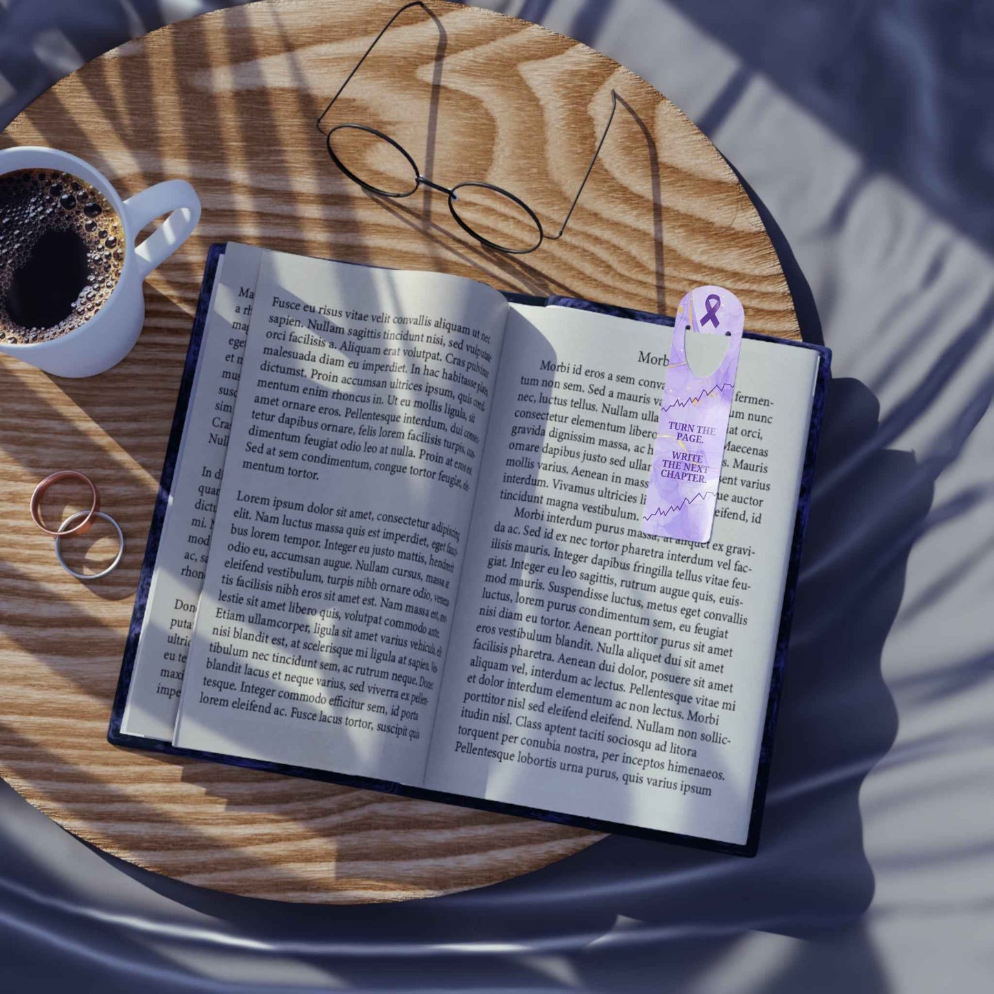 Marcador de Metal Lavanda Turn the Page