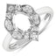 Anillo de Compromiso Semi Montura de Diamante Blanco de 0.20 Quilates en Oro Blanco de 14K