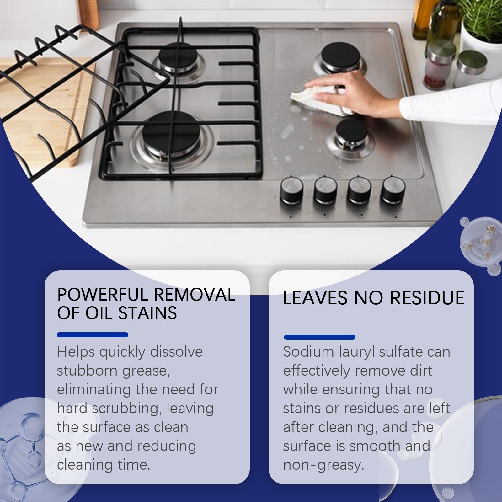 Kitchen Cleaner Oil Cleaning Gentle Home Care Cooktop Degreasing Foam Type - Korvel