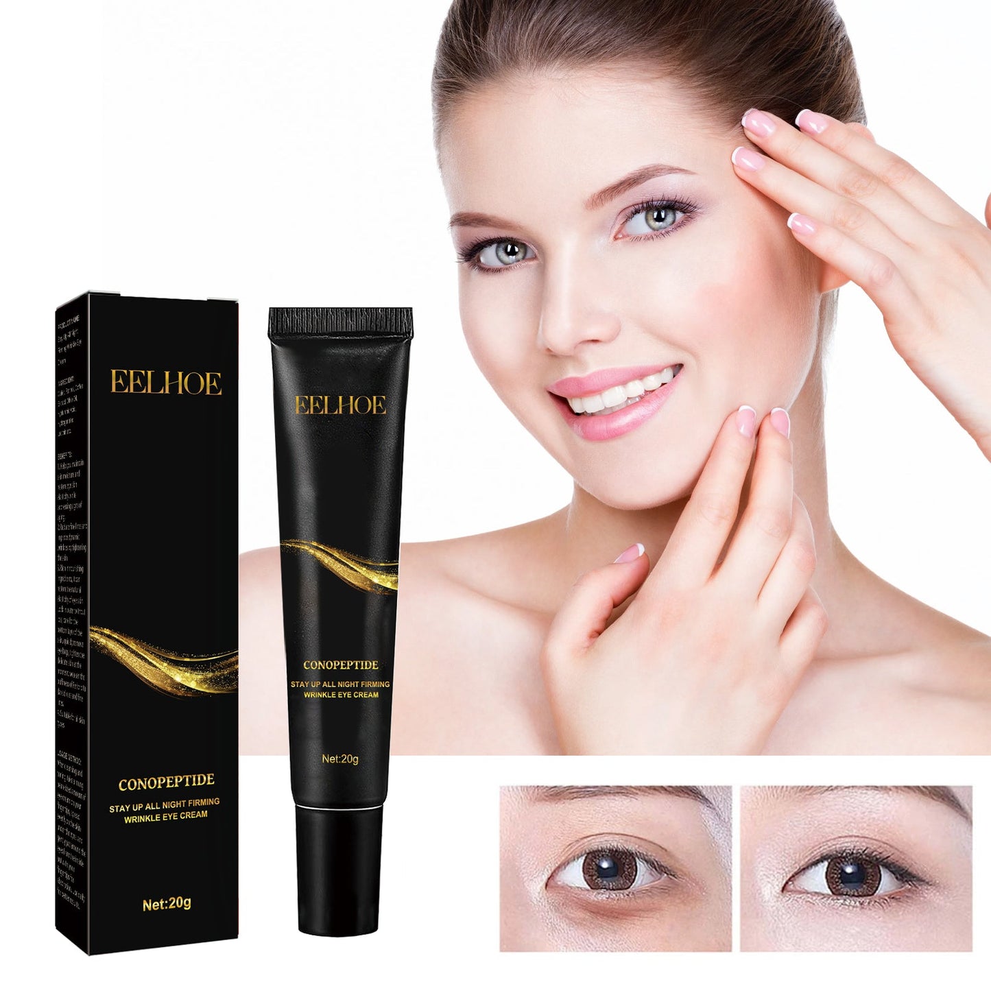 Eye Firming Cream, Relieves Bags, Black Eyes, Firms, Moisturizes, Repairs Skin Eyes Cream - Korvel