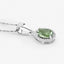 Pendentif en or blanc 14K avec tourmaline verte de 1,27 carat et diamants