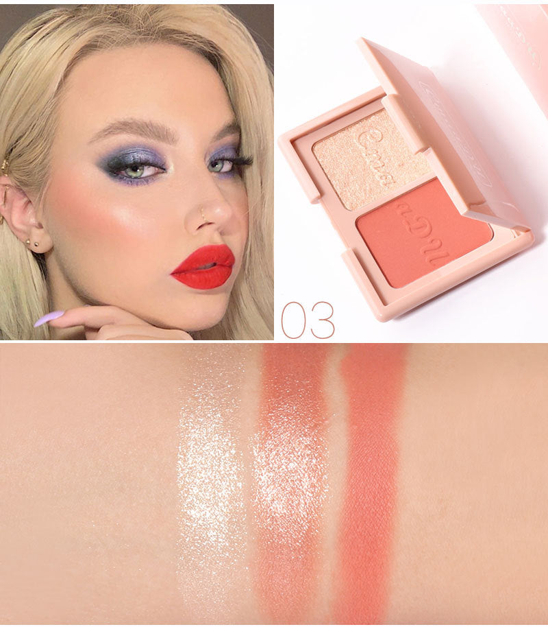 CmaaDU Two-tone blush highlighter and contouring palette - Korvel