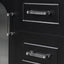 30" Bathroom Vanity with Sink, Bathroom Vanity Cabinet with Two Drawers and Door, Adjustable Shelf, Solid Wood and MDF, Black - Korvel