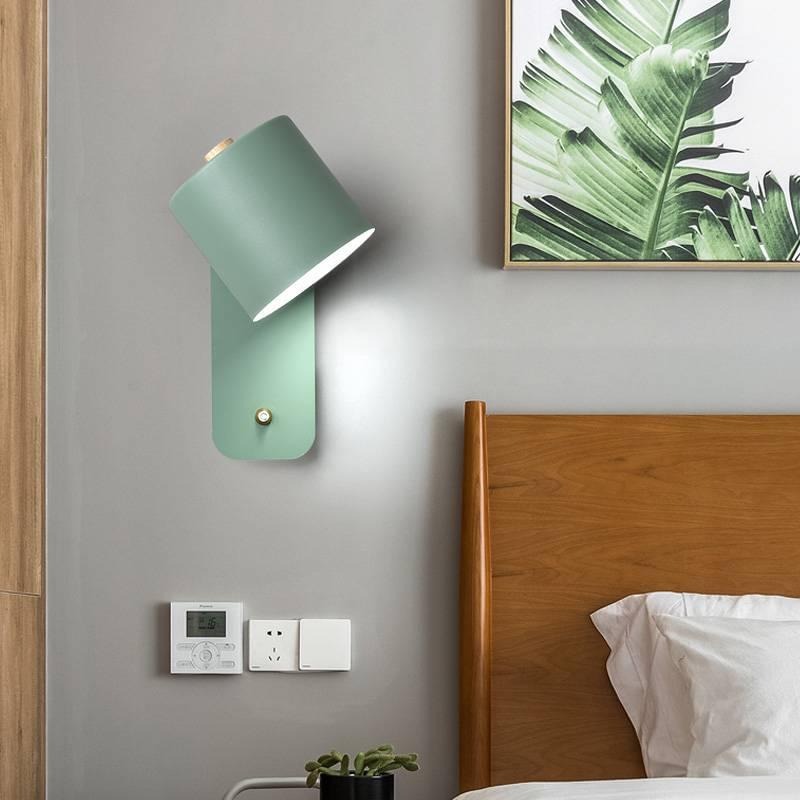 Lámpara de pared LED minimalista nórdica para dormitorio y estudio