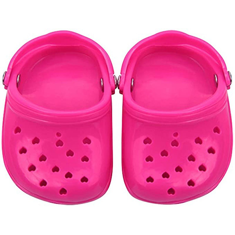 Heart Shaped Pet Dog Hole Shoes Silica Gel Wear-Resistant Breathable Slippers Dog Sandals Pet Decorations - Korvel