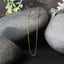 Cadena de Colgante con Enlaces de Perlas en Oro Amarillo de 14k