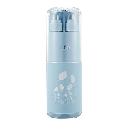 Portable travel grooming cup toothbrush cup deluxe 8-piece set split bottle toothbrush towelgrooming set - Korvel