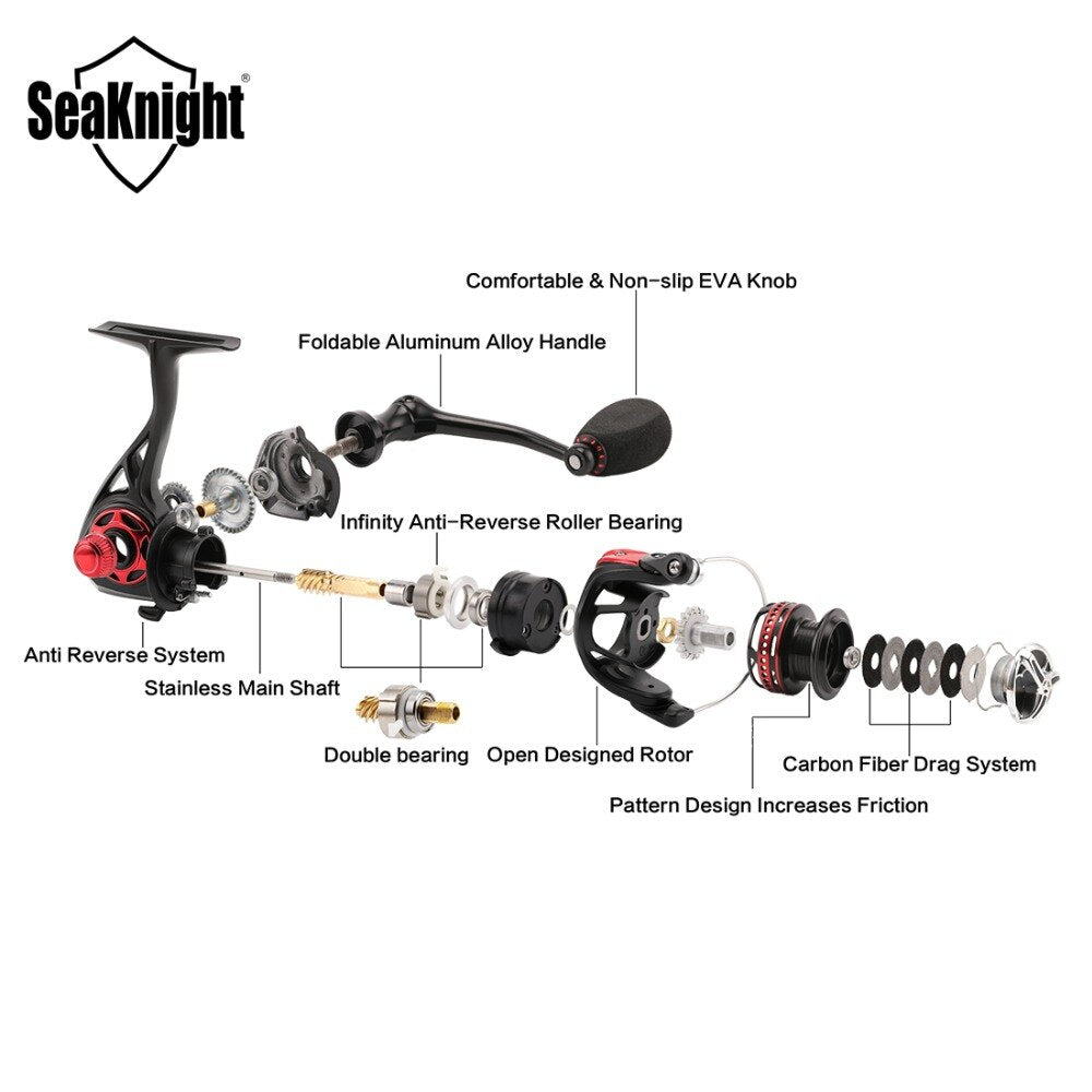 SeaKnight AXE Saltwater Spinning Fishing Reel 6.2:1 11BB 2000H 3000H 4000H Full Metal Body Anti-Corrosion Sea Carp Fishing Wheel - Korvel