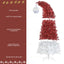 6FT Curved Top Artificial Fir Christmas Tree with LED Lights