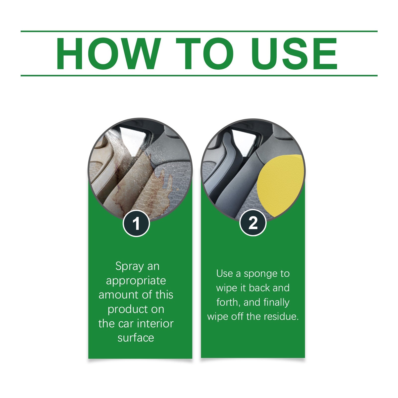 Car Interior Foam Cleaner, Seat Leather Foam Wash Free Decontamination Ceiling Retreader - Korvel