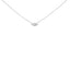 Collar de Pendiente de Diamante Lab-Cultivado en Oro Blanco de 14K