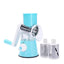 5-in-1 Cheese Grater: Gourmet, Rotary with Hand Crank, 10 Blades (3 Blades-C), for Cheese & Vegetable Slicing. - Korvel