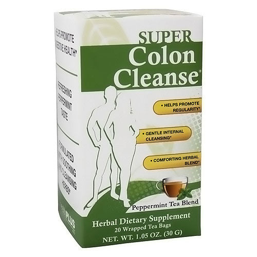 Thé à la menthe poivrée Health Plus - Nettoyage du côlon super, 20 sachets
