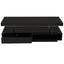 U-Can LED coffee table with storage space, modern central table with 2 drawers and display rack, equipped with LED lights, black - Korvel