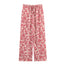 Women's Casual Printed Long Sleeve Top & Wide Leg Pants Set