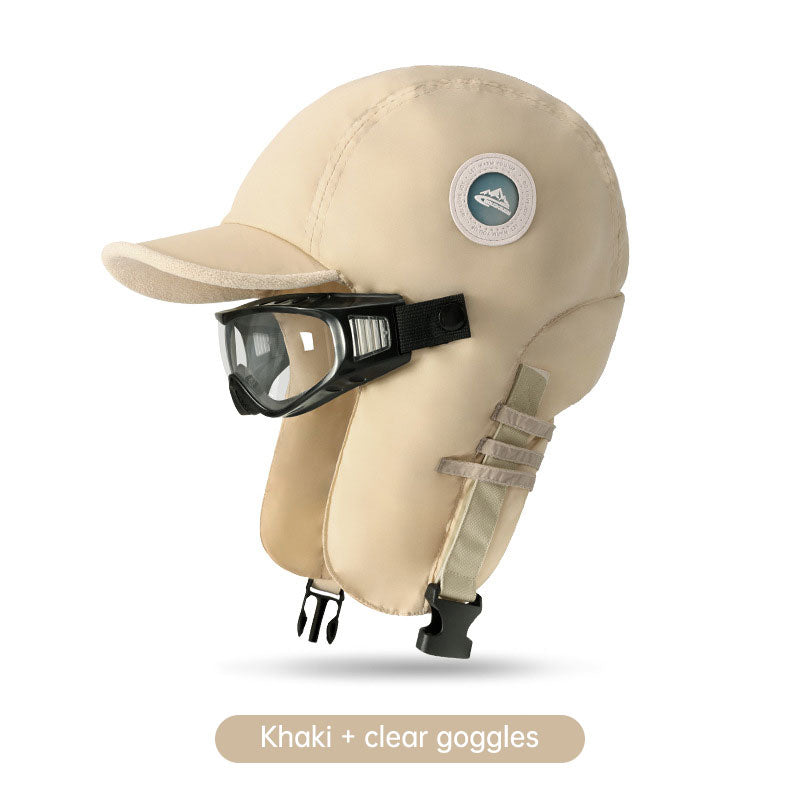 Winter ski hat warm hat men and women winter riding ear windproof plus velvet thickening pilot lei feng hat - Korvel