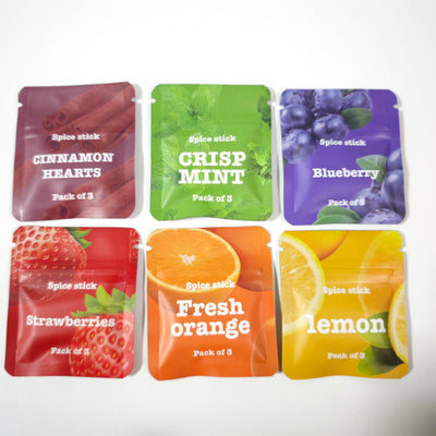 Scented Stick Inhaler Cartridge Bag Scented Cotton Swab Flavor Fragrance Pack Each Pack Contains 3 Cotton Swabs - Korvel